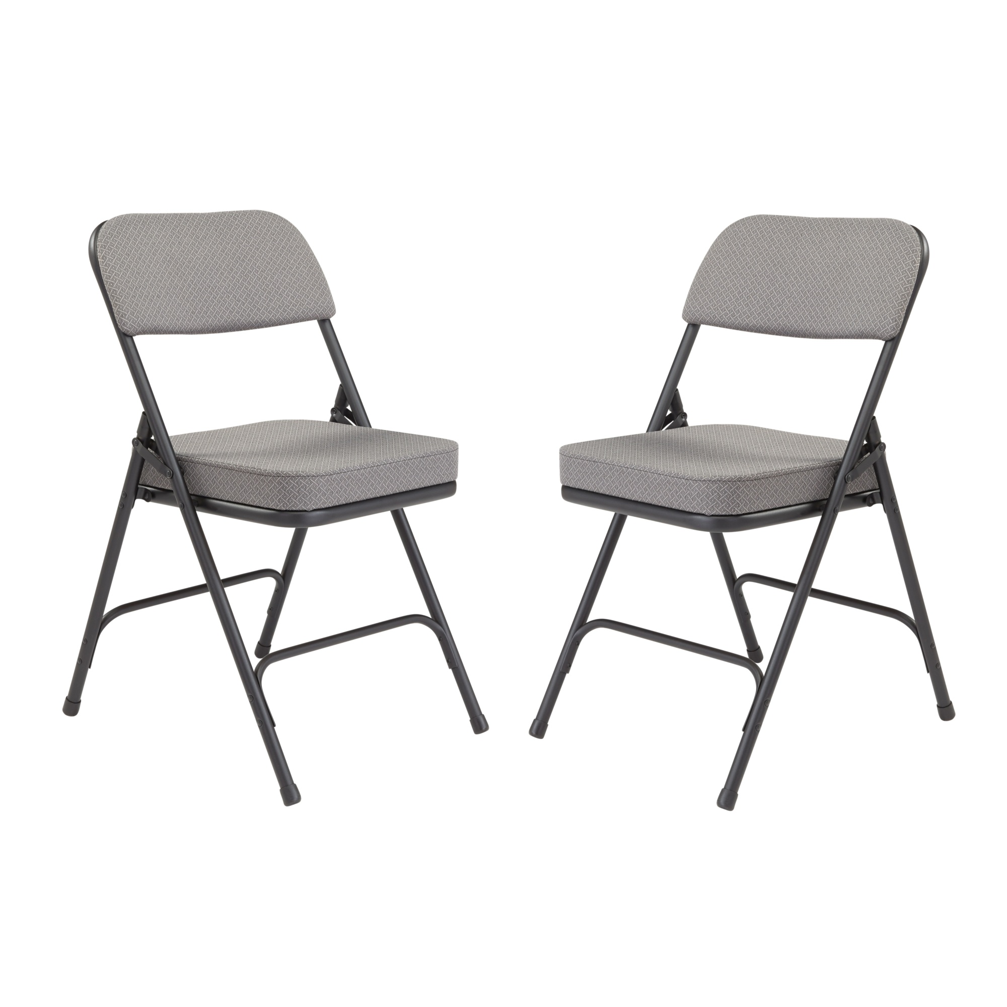 National Public Seating, 3200 Series 2in. Fabric Folding Chair, Primary Color Gray, Included (qty.) 2, Seating Type Folding Chair, Model# 3212